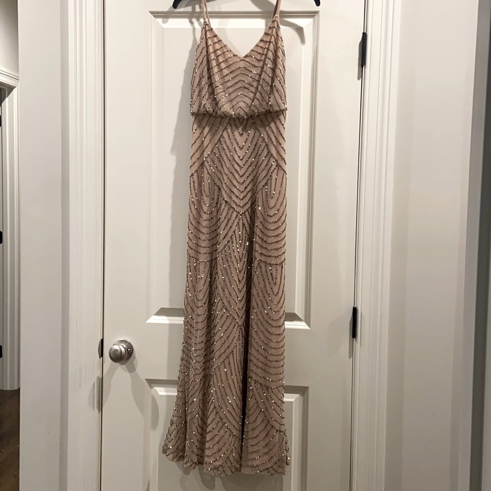 Adrianna Papell Art Deco Blouson dress
